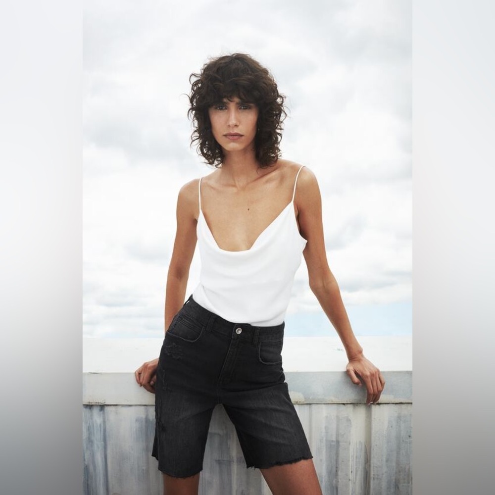 Zara Chemise with Spaghetti Straps